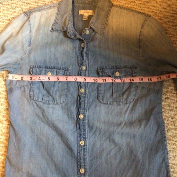 J Crew 100% Cotton Denim Shirt * EUC* XS/S - Picture 5 of 8